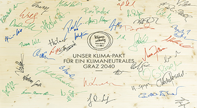 Das offizielle Bekenntnis zum Klimaschutz.