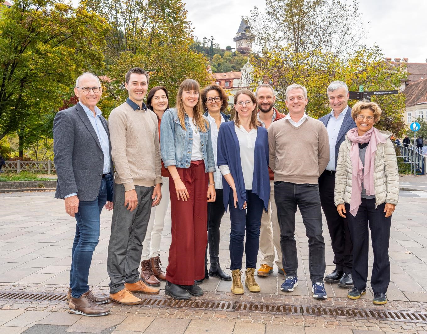Wollen in Graz ein gutes Klima schaffen - Klimabeirat (v.l.): G.Schnedl, T. Schachner, A. Wolf, A. Lückl, B. Hammerl, B. Bednar-Friedl, A. Clark, A. Passer, K. Steininger und I. Omann